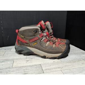 KEEN Targhee II Waterproof Women's Hiking Boots Size 10.5 Brown/Red 1012248